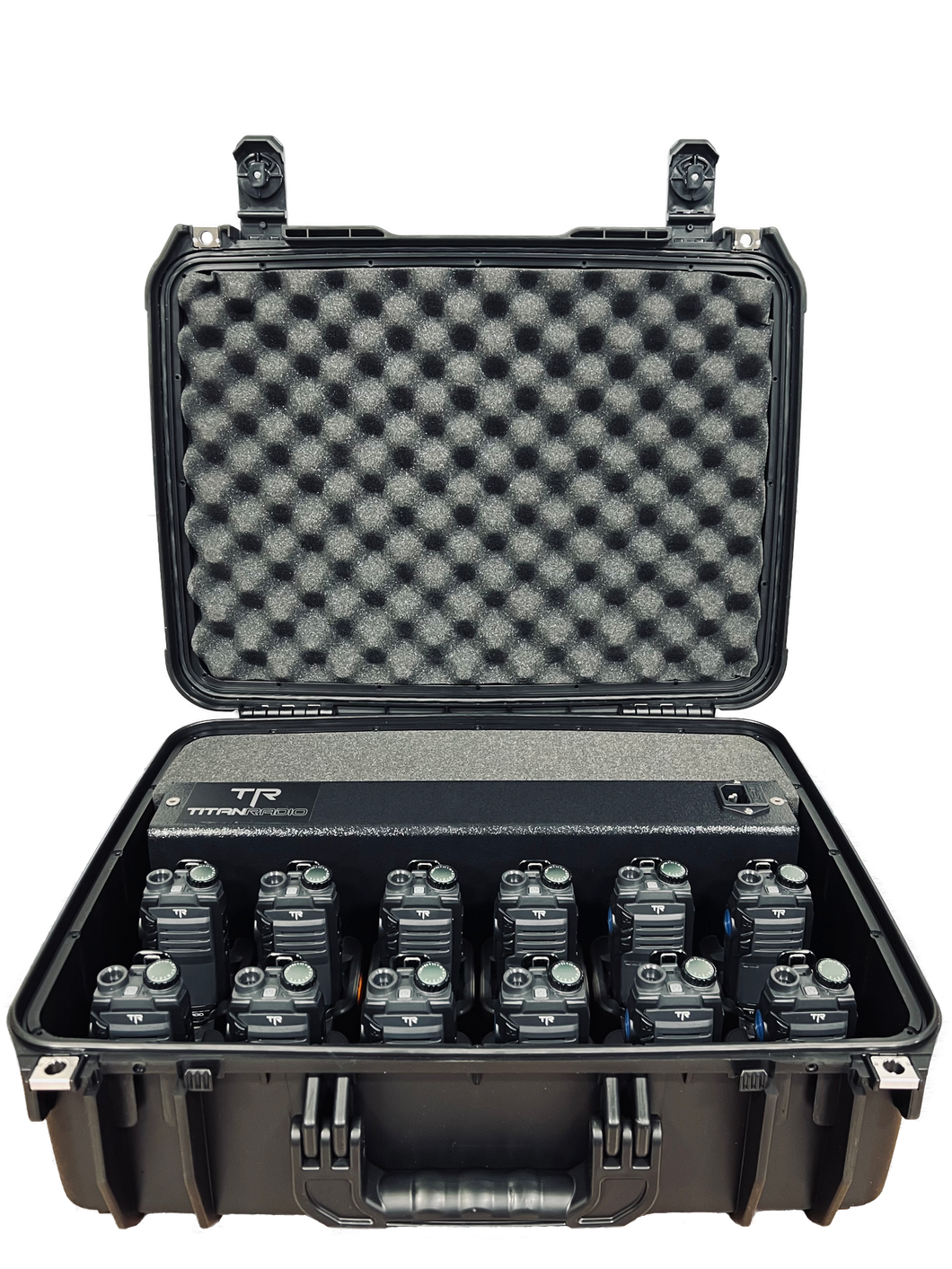 12 NEW Titan TR300 Radios + 12 Bank Charging Case (Package Deal)